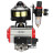 Кран шаровой BV3232P(4pc)-SP-3WL-T-ISO-H 3″ Ду80 Ру40 стандартнопроходной трехходовой L-тип, нержавеющая сталь SS316, внутренняя резьба, уплотнение - PTFE, пн.привод PA-DA-083 пн.распределитель 4M310-08 AC220V БПВ AFC2000 БКВ APL-510N-EX