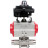Кран шаровой BV3131P(3pc)-FP-W-ISO-H LONG Ду15 Ру63 полнопроходной, корпус - нержавеющая сталь 304, уплотнение - PTFE, под приварку, с пневмоприводом PA-DA-052 и БКВ APL-410N EX