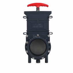 Задвижка шиберная GVKR4344TPV-2W-G-Hт Ду32 Ру1.6 клеевая, с выдвижным штоком, материал корпуса - ПВХ (PVC), шибер - пластик ABS, уплотнение - TPV (ТПВ), с ручкой
