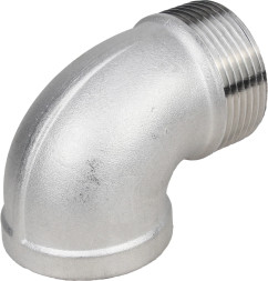Отвод (уголок) ВР-НР-316 3/8″ Ду10 Ру16 угол 90°, корпус - нержавеющая сталь 316, присоединение - внутренняя / наружная резьба