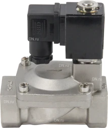 Клапан электромагнитный VS431-ET-NC-24VAC 1″ Ду25 Ру16 пилотного действия двухходовой, корпус - сталь нержавеющая 304, присоединение - внутренняя резьба, уплотнение - EPDM, нормально-закрытый, катушка - 24В AC