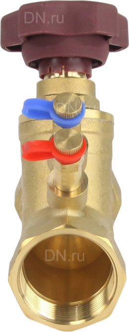 Клапан балансировочный VB0000P-T 1 1/2ʺ Ду40 Ру16, корпус - латунь, усиленный, резьбовой, с ниппелями