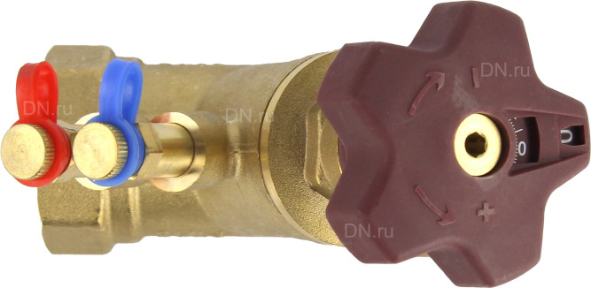 Клапан балансировочный VB0000P-T 1 1/2ʺ Ду40 Ру16, корпус - латунь, усиленный, резьбовой, с ниппелями