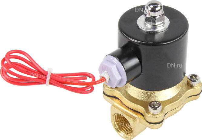 Клапан электромагнитный VS100-ET-NC-24VDC 1/2″ Ду15 Ру10, соленоидный двухходовой, корпус - латунь, уплотнение - EPDM, резьбовой, нормально-закрытый, прямого действия, катушка - 24В
