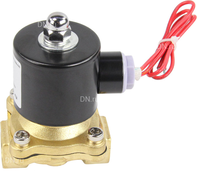 Клапан электромагнитный VS100-ET-NC-24VDC 1/2″ Ду15 Ру10, соленоидный двухходовой, корпус - латунь, уплотнение - EPDM, резьбовой, нормально-закрытый, прямого действия, катушка - 24В