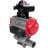 Кран шаровой BV3131P(3pc)-FP-W-ISO-H LONG Ду150 Ру16 полнопроходной, корпус - нержавеющая сталь 304, уплотнение - PTFE, под приварку, с пневмоприводом PA-SA-210, пневмораспределителем 4M310-08 AC220V и БКВ APL-210N