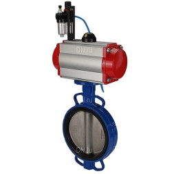 Затвор дисковый поворотный WBV1413E-2W-Fb-H Ду200 Ру16, корпус - чугун GGG50, диск - чугун GGG40, уплотнение - EPDM, с пневмоприводом PA-DA-130 двойного действия, пневмораспределителем 4M310-08 DC24V, БПВ AFC2000