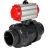 Кран шаровой BV4242E-FP-GRM-ISO Дн15 Ру10 полнопроходной, корпус - НПВХ, шар - НПВХ, уплотнение - EPDM, с пневмоприводом PA-DA-052 двойного действия