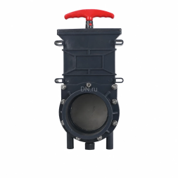 Задвижка шиберная GVKR4344TPV-2W-G-Hт Ду65 Ру1.6 клеевая, с выдвижным штоком, материал корпуса - ПВХ (PVC), шибер - пластик ABS, уплотнение - TPV (ТПВ), с ручкой