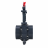 Задвижка шиберная GVKR4344TPV-2W-G-Hт Ду65 Ру1.6 клеевая, с выдвижным штоком, материал корпуса - ПВХ (PVC), шибер - пластик ABS, уплотнение - TPV (ТПВ), с ручкой