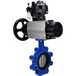 Затвор дисковый поворотный WBV1631E-2W-Fb-H Ду150 Ру16 LUG корпус - чугун QT450, диск - нержавеющая сталь 304, уплотнение - EPDM, с пневмоприводом PA-DA-105-1, пневмораспределителем 4M310-08 DC24V, БКВ APL-510N EX и БПВ AFC2000