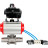 Кран шаровой BV3131P(3pc)-FP-W-ISO-H LONG Ду32 Ру40 полнопроходной, корпус - нержавеющая сталь 304, уплотнение - PTFE, под приварку, с пневмоприводом PA-SA-083, пневмораспределителем 4V320-08 AC220V и БКВ APL-410N EX