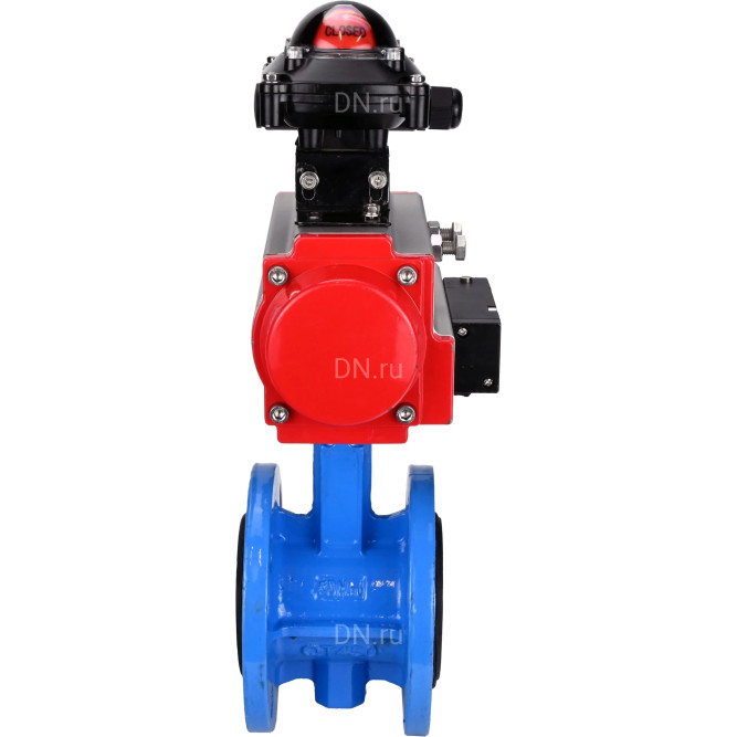 Затвор дисковый поворотный WBV1313E-2W-F-H Ду50 Ру16 фланцевый, корпус - чугун GGG40, диск - чугун GGG40, уплотнение - EPDM, с пневмоприводом PA-DA-105, пневмораспределителем 4M310-08 AC220V и БКВ APL-210N