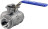 Кран шаровой BV3232P(4pc)-SP-3WL-T-ISO-H Ду32 Ру63, 3-ходовой L-тип стандартнопроходной, внутренняя резьба, уплотнение - PTFE, материал корпуса - нержавеющая сталь SS316 с ISO фланцем и рукояткой