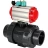 Кран шаровой BV4242E-FP-GRM-ISO Дн100 Ру10 полнопроходной, корпус - НПВХ, шар - НПВХ, уплотнение - EPDM, с пневмоприводом PA-SA-083, пневмораспределителем 4M310-08 AC220V и магнитным переключателем ALS200D