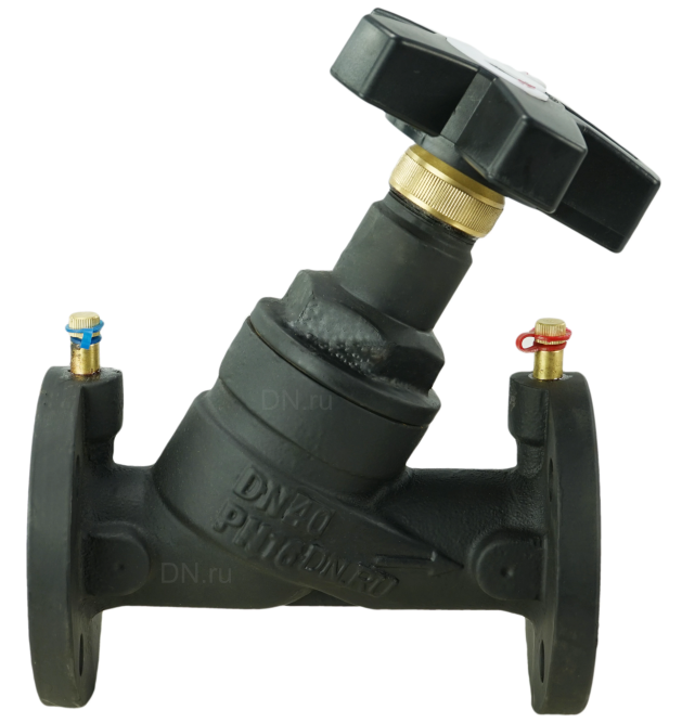 Клапан балансировочный VB1431V-F Ду15 Ру16 чугунный, фланцевый, с ниппелями