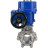 Кран шаровой BV3232P(3pc)-FP-SW-ISO-H Ду80 Ру63 полнопроходной, корпус - нержавеющая сталь SS316, под приварку, с электроприводом QT-N-015M-O2-220VAC-У1 с моментной муфтой и штурвалом
