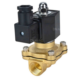 Клапан электромагнитный VS300-ET-NC-24VAC 1 1/4″ Ду32 Ру10 прямого действия двухходовой, корпус - латунь, присоединение - внутренняя резьба, уплотнение - EPDM, нормально-закрытый, катушка - 24 В AC