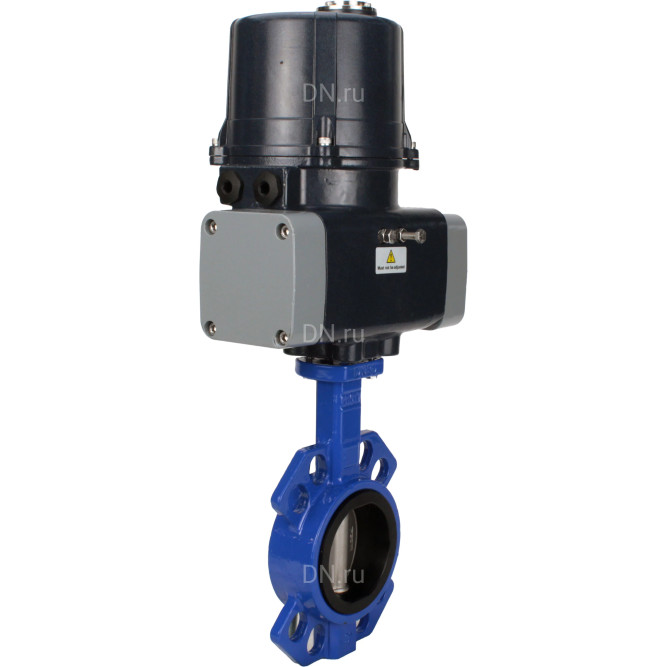 Затвор дисковый поворотный WBV1432N-2W-Fb-H Ду65 Ру16 межфланцевый, корпус - чугун GGG50, диск - нержавеющая сталь 316L, уплотнение - NBR, с электроприводом четвертьоборотным QTSA-N-005EM-O0-220VAC с пружинным возвратом