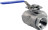 Кран шаровой BV3232P(4pc)-SP-3WL-T-ISO-H Ду50 Ру63, 3-ходовой L-тип стандартнопроходной, внутренняя резьба, уплотнение - PTFE, материал корпуса - нержавеющая сталь SS316 с ISO фланцем и рукояткой