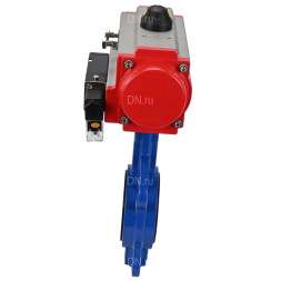 Затвор дисковый поворотный WBV1413E-2W-Fb-H Ду300 Ру16, корпус - чугун GGG50, диск - чугун GGG40, уплотнение - EPDM, с пневмоприводом PA-SA-210 и пневмораспределителем 4M310-08 DC24V