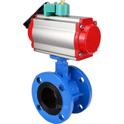 Затвор дисковый поворотный WBV1313E-2W-F-H Ду50 Ру16 фланцевый, корпус - чугун GGG40, диск - чугун GGG40, уплотнение - EPDM, с пневмоприводом PA-DA-105, пневмораспределителем 4M310-08 DC24V и магнитным переключателем ALS200D