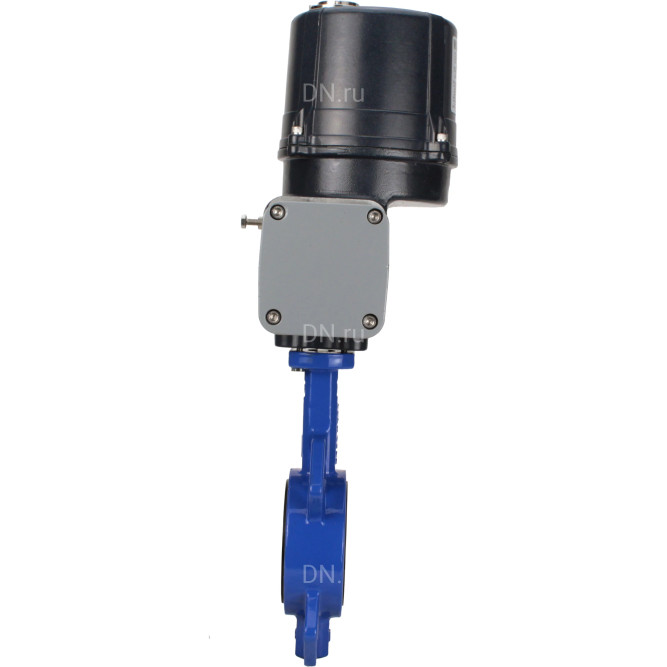 Затвор дисковый поворотный WBV1432N-2W-Fb-H Ду80 Ру16 межфланцевый, корпус - чугун GGG50, диск - нержавеющая сталь 316L, уплотнение - NBR, с электроприводом четвертьоборотным QTSA-N-005EM-O0-220VAC с пружинным возвратом