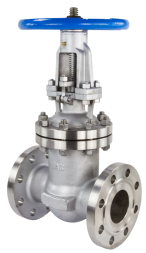 Задвижка клиновая 30нж76нж GVWR3131M-2W-F-S Ду100 Ру63 двусторонняя, фланцевая, клин - двухдисковый, шпиндель - выдвижной, корпус - нержавеющая сталь, уплотнение - металл, со штурвалом