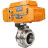 Затвор дисковый поворотный WBV3131S-2W-T-H Ду20 Ру10 резьбовой, корпус - пищевая нержавеющая сталь 304, уплотнение - Silicon, с электроприводом QT-N-005EM-A1-220VAC-У1 c датчиком обратной связи и входным управляющим сигналом 4-20мА HARK