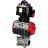 Кран шаровой BV3232P(3pc)-FP-W-ISO-H Ду25 Ру63 полнопроходной двухходовой, нержавеющая сталь SS316, под приварку, уплотнение - PTFE, с пн.приводом PA-DA-052 пн.распределителем 4M310-08 AC220V и БКВ APL-510N-EX
