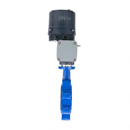 Затвор дисковый поворотный WBV1616N-2W-Fb-H Ду100 Ру16 LUG межфланцевый, корпус - чугун QT450, диск - чугун QT450, уплотнение - NBR, с электроприводом четвертьоборотным QTSA-N-014EM-O0-220VAC с пружинным возвратом