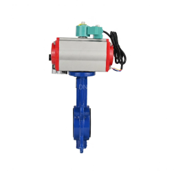Затвор дисковый поворотный WBV1132N-2W-Fb-H Ду40 Ру16 корпус - чугун GG25, диск - нержавеющая сталь 316L, уплотнение - NBR, с пневмоприводом PA-SA-083, пневмораспределителем 4M310-08 AC220V и магнитным переключателем ALS200D