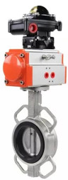 Затвор дисковый поворотный WBV3131V-2W-Fb-H Ду125 Ру16, корпус - нержавеющая сталь 304, диск - нержавеющая сталь 304, уплотнение - VITON, с пневмоприводом PA-DA-105 и БКВ APL-510N EX
