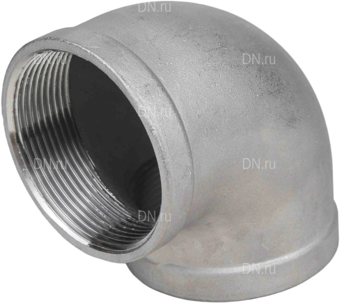 Отвод (уголок) ВР-ВР-304 3/8″ Ду10 Ру16 угол 90°, корпус - нержавеющая сталь 304, присоединение - внутренняя / внутренняя резьба