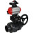 Кран шаровой BV4242E-FP-GRM-ISO Дн40 Ру10 полнопроходной, корпус - НПВХ, шар - НПВХ, уплотнение - EPDM, с пневмоприводом PA-DA-052, пневмораспределителем 4M310-08 AC220V, ручным дублером MON1-250-T26-ISO и БКВ APL-210N