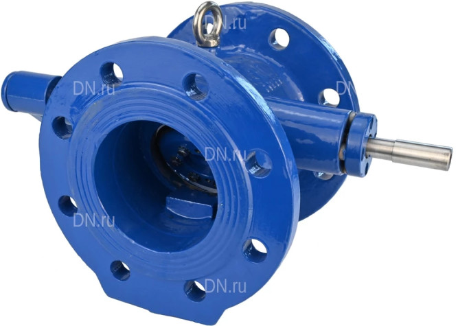 Клапан обратный VCD1414E-F Ду250 Ру10/16 с наклонным диском и противовесом, фланцевый, поворотный, корпус - чугун, диск - чугун, уплотнение - EPDM