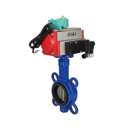Затвор дисковый поворотный WBV1132N-2W-Fb-H Ду40 Ру16 корпус - чугун GG25, диск - нержавеющая сталь 316L, уплотнение - NBR, с пневмоприводом PA-SA-083, пневмораспределителем 4M310-08 DC24V и магнитным переключателем ALS200D