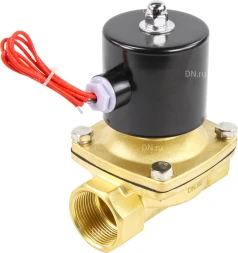 Клапан электромагнитный VS100-NT-NC-24VDC 1 1/4″ Ду32 Ру10, соленоидный двухходовой, корпус - латунь, уплотнение - NBR, резьбовой, нормально-закрытый, прямого действия, катушка - 24В