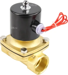 Клапан электромагнитный VS100-NT-NC-24VDC 1 1/4″ Ду32 Ру10, соленоидный двухходовой, корпус - латунь, уплотнение - NBR, резьбовой, нормально-закрытый, прямого действия, катушка - 24В