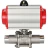 Кран шаровой BV3131P(3pc)-FP-W-ISO-H LONG Ду125 Ру16 полнопроходной, корпус - нержавеющая сталь 304, уплотнение - PTFE, под приварку, с пневмоприводом PA-DA-130 и пневмораспределителем 4M310-08 DC24V