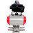 Кран шаровой BV3131P(3pc)-FP-W-ISO-H LONG Ду25 Ру63 полнопроходной, корпус - нержавеющая сталь 304, уплотнение - PTFE, под приварку, с пневмоприводом PA-SA-105, пневмораспределителем 4M310-08 DC24V и БКВ APL-410N EX